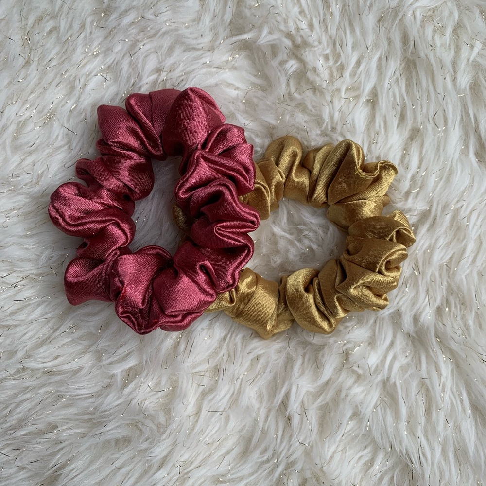 Set of 2 Small Zabeline Satin Hair Scrunchies